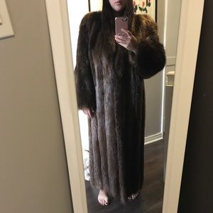 Full length vintage fur coat